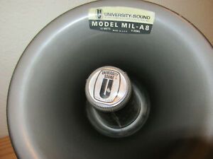 Vintage MADE USA University Sound Loud Speaker - Model MIL-A8 LTV LING ALTEC 10W