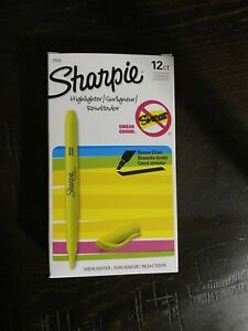 Sharpie Accent Pocket-Style Highlighters, Fluorescent Yellow , Chisel Tip, Dozen
