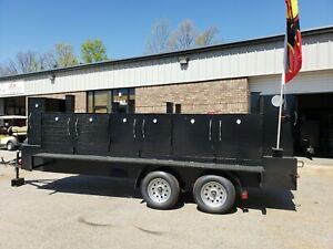 Perfect Draft Set UP Iron Hog BBQ Smoker 48 Grill Trailer Food Truck Business