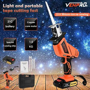 1500mAh 21V Cordless Reciprocating Saw W/ New Battery &amp; Charger Recip Sabre Saw.