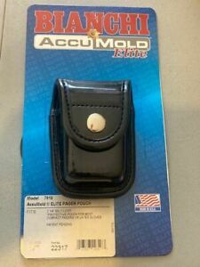 Bianchi AccuMold Elite 7915 EXP. Pager Pouch 22317 Hi-Gloss Chrome 2-1/4&#034; Belts