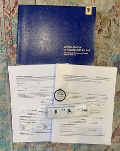 California Notary Public Journal With Acknowledgements, Jurats &amp; Single Use Ink