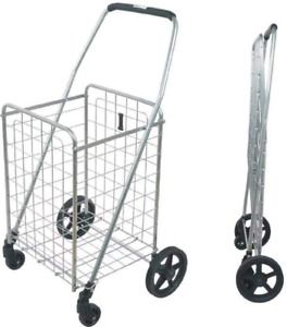 Utility Shopping Carts Heavy Duty Loading Easy to Put On Wheels Rolling Swivel