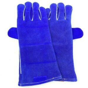 Ms-2 Premium Blue Leather Welding Gloves