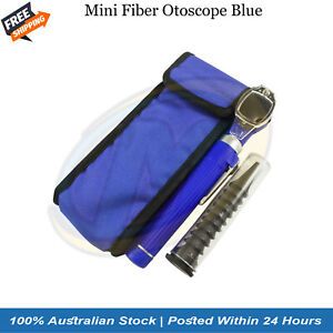Mini FIber Optic Blue Otoscope Diagnostic Medical Examination ENT Instrument