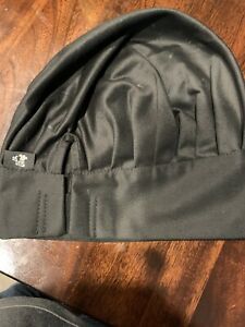 Black Chef Hat Elastic On Back. One Size Fit Most.