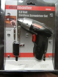 Cordless Screwdriver Kit 4.8 Volt 1/4 Home improvement light duty Drillmaster