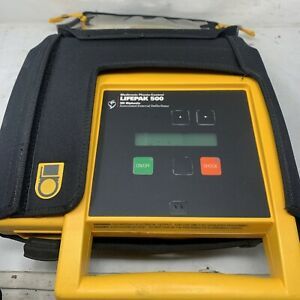 Medtronic Physio Lifepak 500 Biphasic AED 3011790-001502 w/ Case MW2D(2)