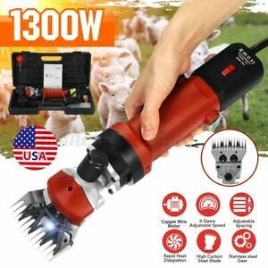 1300W 110V Electric Sheep Goat Animal Clipper Groomer Shears Shearing Machine US