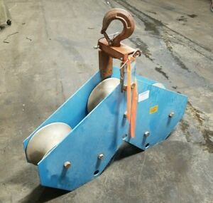 Triple Sheave Cable Guide Manhole Roller Tugger 10000lbs MAX Industrial CAN SHIP
