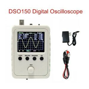 2.4&#034; Full Assembled DSO150 Digital Oscilloscope 12 Bits 1MSa/s With Clip + Power