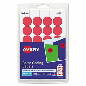 Avery Label,.75rnd,1008/Pk,Rd 05466 05466  - 1 Each
