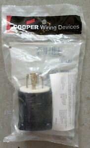 New Cooper Wiring Devices L1420P Locking Plug 20A-125/250V 3 Pole 4 Wire Ground