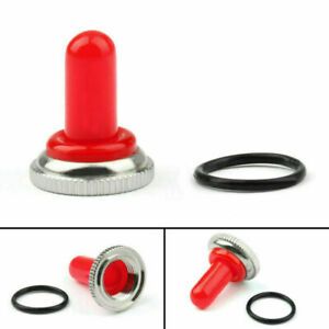 Car Toggle Switch Boot 12mm Rubber Waterproof Cover Cap IP67 T700-2 Red U.S S3