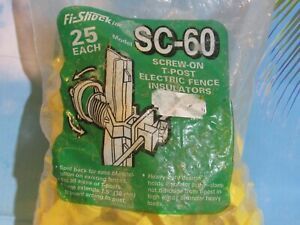 FI-Shock SC-60 Screw on T-Post Electric Fence Insulators