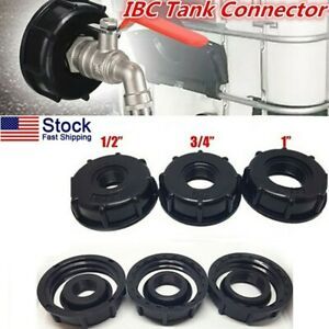 IBC Tote Tank Valve Drain Adapter Garden Hose Water Connector 1/2&#034; 3/4&#034; CW