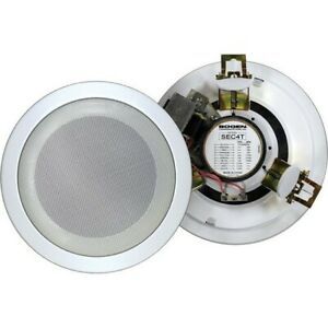 Bogen SEC4T White 4&#034; Round Wide Range Speaker 4W w/Spring Loaded Clamps