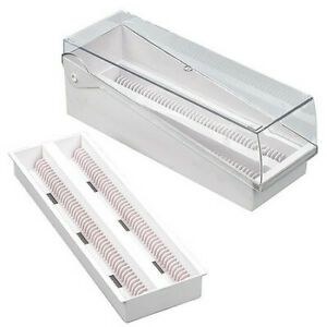 GLOBE SCIENTIFIC 513250Y Slide Storage Box/Lid,Tray,Yellow,PK6