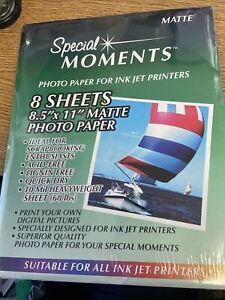 Special Moments Photo Paper 8 Sheets matte Photo Quality Paper 8.5x11