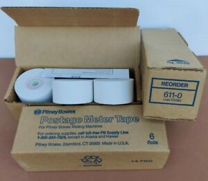 Lot of 17 rolls Pitney Bowes Postage Meter Tape 611-0 (TR290)