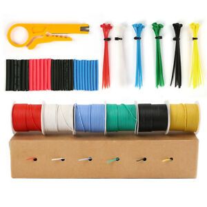 30 AWG Gauge Electric Wire 600V Tinned Stranded Copper Flexible PVC Hookup Cable