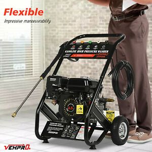 6.5HP 4-Stroke Gas Petrol Engine Cold  Pressure Washer With Spray Gu-n 3000PSI .