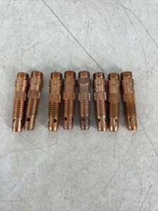 LOT OF 8 Gas Lens Collet Body 1/8&#034; and .040