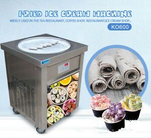 Kolice ETL 22&#034; round pan fried ice ceram roll machine,fry ice cream machine