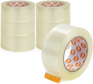 [6 Pack] Clear Packing Tape Rolls Refill - 110 Yards x 1.9 Inches x 2.7 mm Heavy