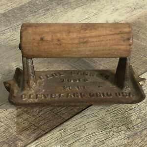 Antique Vintage BLUE BANNER Cement Concrete Edger Tool ~ Cleveland Ohio USA