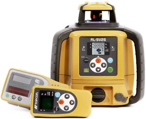 NEW! TOPCON RL-SV2S DUAL SLOPE SELF-LEVELING ROTARY LASER LEVEL PACKAGE