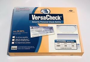 VersaCheck Security Personal Check Refills: Form #3001 250 Sheets, Blue