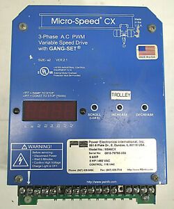 Power Micro Speed CX 3 Phase AC M546CX Frequency Drive~ For PARTS/ REPAIR
