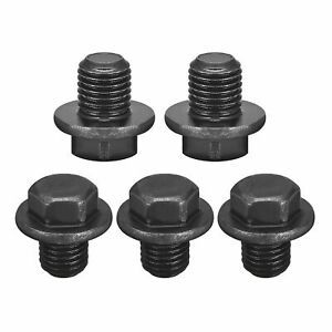 Outer Hex Head Socket Pipe Fitting Plug M8x1 Male Thread Carbon Steel 5Pcs