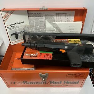 Ramset / Redhead RS27 Power Actuated Tool W/ Metal Tool Box, Fasteners, Strips +