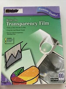 Apollo Write-On Transparency Film 100 Sheets 8.5x11 inches WO100C-B Premium