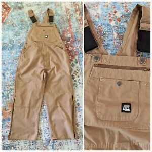 Berne Workwear Original Unlined Duck Bib Overall Men&#039;s 40x30 In Brown (Tan)