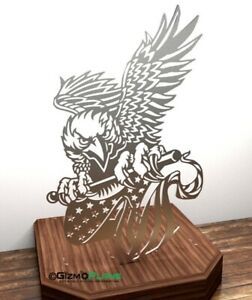 Metal Art DXF Files USA FLAG w/EAGLE CNC Plasma Laser Files