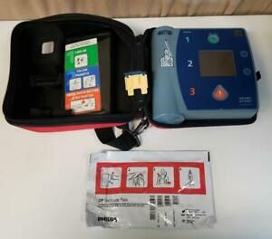 Philips HeartStart FR2+ AED Defibrillator M3861A Soft Case Battery Inst 03/21 D