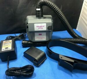 1 3M 520-03-63 AIR-MATE HEPA FILTER UNIT w Charger Battery Hose &amp; Belt      D/kp