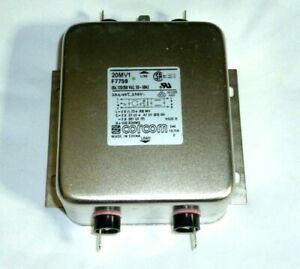 Surplus CORCOM EMI FILTER 20MV1 F7759, 20A, 120/250 VAC, 50/60 HZ