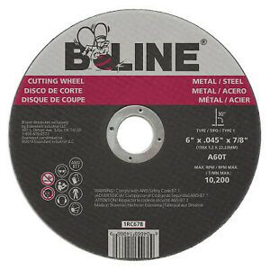 6 X .045 B-LINE T1 CUTTING WHEEL A60T 7/8 A.H. 90891  - 1 Each