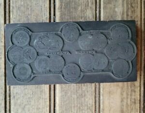 Rare Antique Cotton Exposition Prizes Awarded Wood Letterpress Print Type Block