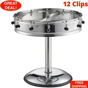 Ticket Holder / Order Wheel Pedestal Base Stainless Steel Restaurant 12 Clips