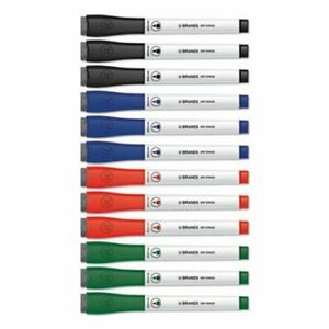 U Brands Med Point Dry-Erase Markers, Assorted Colors, 12 Markers(UBR3980U0012)