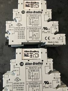 Lot of 10 Allen Bradley 700-HLT1Z24 Series A Relay Base with relay 700-TBR24