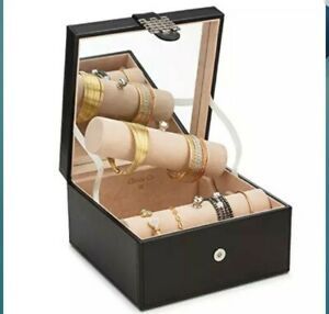 Glenor Co Bracelet Jewelry Box with 2 Removable Rolls - Holder Stores Bracelets,