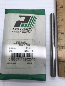 6 pcs.  5/16 HS DRILL BLANK. PTD-USA (loc N14)