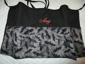 Server Waitress Apron Bats Glitter Halloween Teacher Name FREE Lady Pizazz