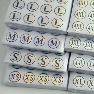 Laser Size Label Reflective Sticker Adhesive Paper Tag Clothing DIY Craft